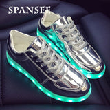 New Fashion USB Charge LED Shoes for Kids Luminous Glowing Sneakers with Light Up Sole Boys Basket Femme LED Slippers 20