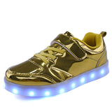 New fashion bright LED light shoes night cool USB charging children men and women colorful casual shoes