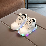 New Baby Boys Girls Luminous Sports Shoes LED Luminous Sneakers Children Cartoon Non-slip Shoes Kids Casual Shiny Star Shoe