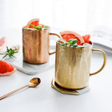 Chic 304 Stainless Steel Mugs Double Titanium Anti-hot Mug Plating Gold Rose Sliver Coffee Cup Breakfast Milk Cups Mug 450ml