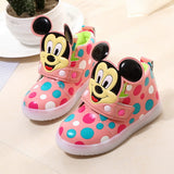 Children Shoes With Flash Light Fashion Boys Shoes Autumn Winter Breathable Girls Cartoon Sneakers Kids Led Kids Sport Shoes