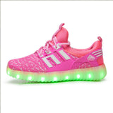 Children luminous sneakers for boys and girls glowing sneakers led shoes,kids Usb charging light shoes kids, children's tennis