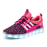 Children luminous sneakers for boys and girls glowing sneakers led shoes,kids Usb charging light shoes kids, children's tennis