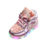 Fashion Colorful Star Luminous Light Shoes Toddler Baby Sneakers Child Casual PU Leather shoes New cute autumn winter Anti-slip