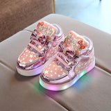 Fashion Colorful Star Luminous Light Shoes Toddler Baby Sneakers Child Casual PU Leather shoes New cute autumn winter Anti-slip