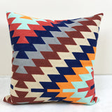 Home Decor Embroidered Cushion Cover Kilim Geometric Canvas Cotton Square Embroidery Pillow Cover 45x45cm Pillow Sham