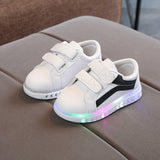 Infant Tennis Fashion Sports Children Sneakers LED Lighted Hook&Loop Lovely Casual Boys Girls Shoes Fantastic Cool Kids Shoes