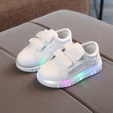 Infant Tennis Fashion Sports Children Sneakers LED Lighted Hook&Loop Lovely Casual Boys Girls Shoes Fantastic Cool Kids Shoes