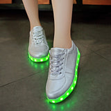 USB charging Glowing sneakers Footwear Women Children led shoes infant Light Up basket led slippers Luminous sneakers