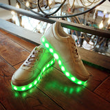 USB charging Glowing sneakers Footwear Women Children led shoes infant Light Up basket led slippers Luminous sneakers
