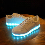 USB charging Glowing sneakers Footwear Women Children led shoes infant Light Up basket led slippers Luminous sneakers