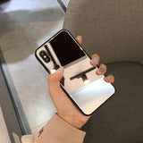 Luxury Clear Makeup Mirror Phone Case for iPhone 8 7 6 6S Plus Hard Tempered Glass Back Cover For iphone X XS MAX XR Woman Cases