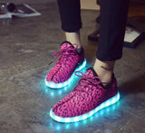 Men Women Children USB Charger Led Light Shoes Unisex Casual Sports for Kids & Adult Fashion Boys & Girls Sneakers Lace Up Shoe