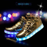 New Kids Glowing Sneakers Led Children Lighting Shoes Boys Girls Fashion illuminated Shining Luminous Warm Sneaker with light