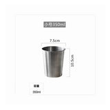 Plated Golden Glass 304 Stainless Steel Mugs Silver Rose Gold Breakfast Milk Fruit juice Tea Coffee Mugs Plating Metal Cup 1pcs