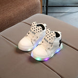 New Baby Boys Girls Luminous Sports Shoes LED Luminous Sneakers Children Cartoon Non-slip Shoes Kids Casual Shiny Star Shoe