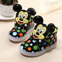 Children Shoes With Flash Light Fashion Boys Shoes Autumn Winter Breathable Girls Cartoon Sneakers Kids Led Kids Sport Shoes