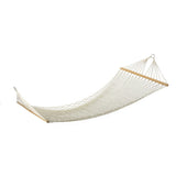 GSFY-White Outdoor Mesh Cotton Rope Swing Hammock Hanging on the Porch or on a Beach