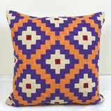 Home Decor Embroidered Cushion Cover Kilim Geometric Canvas Cotton Square Embroidery Pillow Cover 45x45cm Pillow Sham