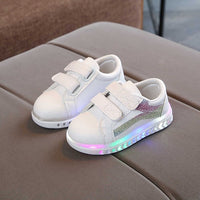 Infant Tennis Fashion Sports Children Sneakers LED Lighted Hook&Loop Lovely Casual Boys Girls Shoes Fantastic Cool Kids Shoes