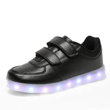 Kids Led shoes usb charging Sneakers Children hook loop Fashion luminous shoes girls' boys' glowing flash shoes