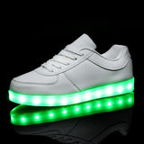 Men Women Children USB Charger Led Light Shoes Unisex Casual Sports for Kids & Adult Fashion Boys & Girls Sneakers Lace Up Shoe