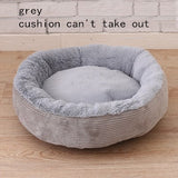 Round Plush Dog Sofas Winter Dog House Kennel for Pug Little Bulldog with Detachable Pillow Cushion Hotsale Petshop Pet Supplies