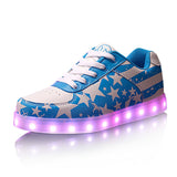 Size 25-44 Usb led shoes Luminous Sneakers tennis Led Slippers kids Lights Up shoes LED sneakers glowing