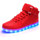 Size 25-44 Usb led shoes Luminous Sneakers tennis Led Slippers kids Lights Up shoes LED sneakers glowing