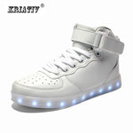 Size 25-44 Usb led shoes Luminous Sneakers tennis Led Slippers kids Lights Up shoes LED sneakers glowing