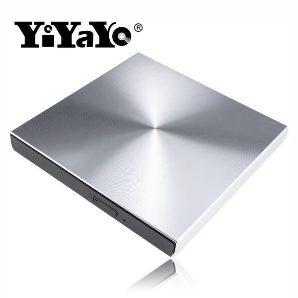 YiYaYo USB 3.0 Aluminum Alloy External DVD Burner CD Player Slim  Portatil Optical Drive For MacBook Laptop/Windows Notebook