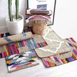 collalily Kilim 100% Cotton handmade Carpet geometric Bohemia Indian Rug plaid striped Modern colorful design Nodic style